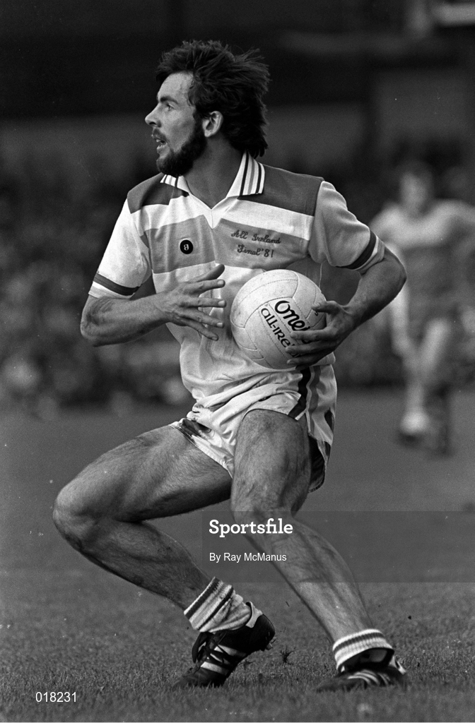 20 September 1981; Liam Currams of Offaly during the All-Ireland Senior Football Championship Final match between Kerry and Offaly at Croke Park in Dublin. Photo by Ray McManus/Sportsfile
