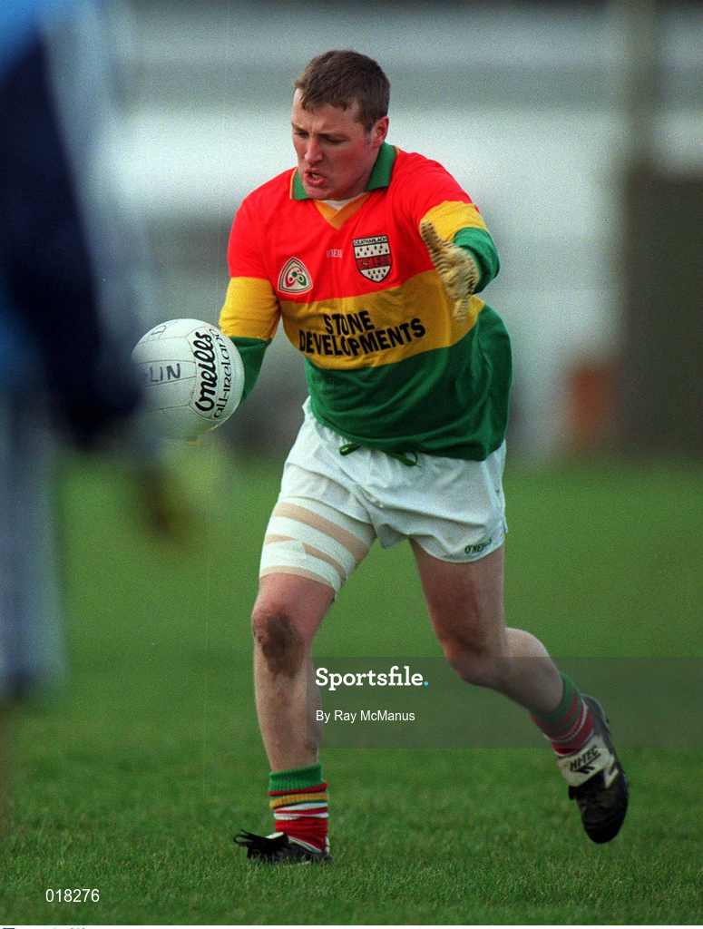 16 January 1999; Michael Nolan of Carlow during the O'Byrne Cup Quarter-Final match between Carlow and Dublin at Dr Cullen Park in Carlow. Photo by Ray McManus/Sportsfile