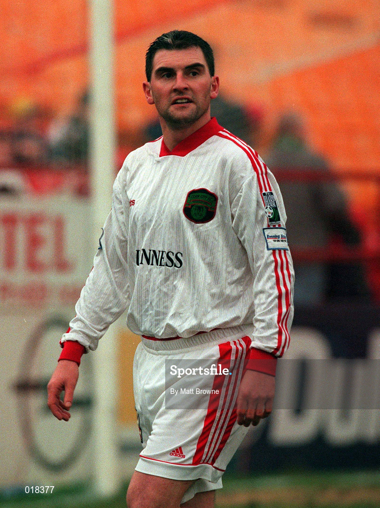 31 January 1999; Pat Morley of Cork City during the Harp Lager National League Premier Division match between Shelbourne and Cork City at Tolka Park in Dublin. Photo by Matt Browne/Sportsfile