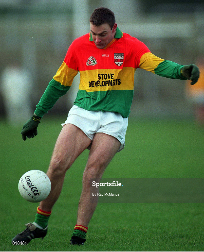 16 January 1999; Sean Kavanagh of Carlow during the O'Byrne Cup Quarter-Final match between Carlow and Dublin at Dr Cullen Park in Carlow. Photo by Ray McManus/Sportsfile