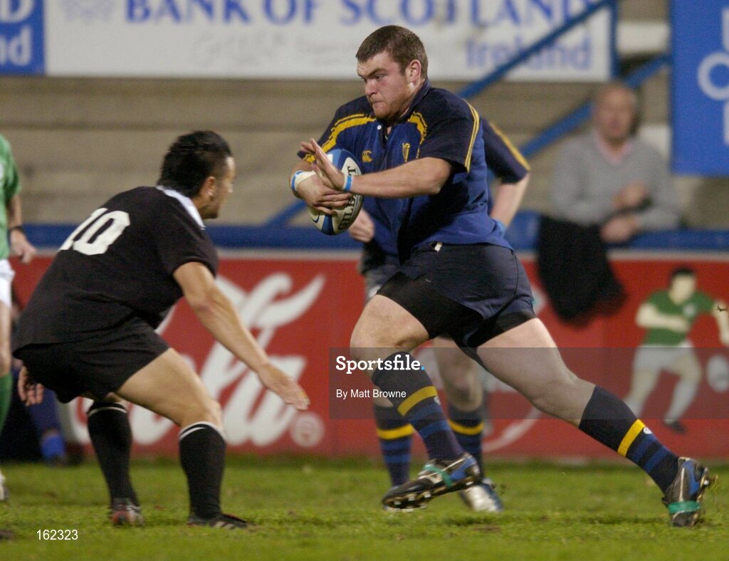 23 November 2004; Robert Sweeney, Leinster U21, in action against Troy Nathan, New Zealand U21. U21 Representative Match, Leinster U21 v New Zealand U21, Donnybrook, Dublin. Picture credit; Matt Browne / SPORTSFILE