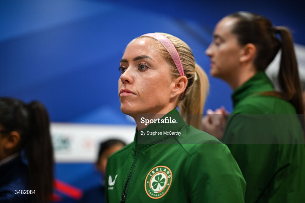 9 June 2026; Denise O'Sullivan of Republic of Ireland in the tunnel before the 2027 FIFA Women’s World Cup Qualifier match between France and Republic of Ireland at Stade des Alpes in Grenoble, France. Photo by Stephen McCarthy/Sportsfile