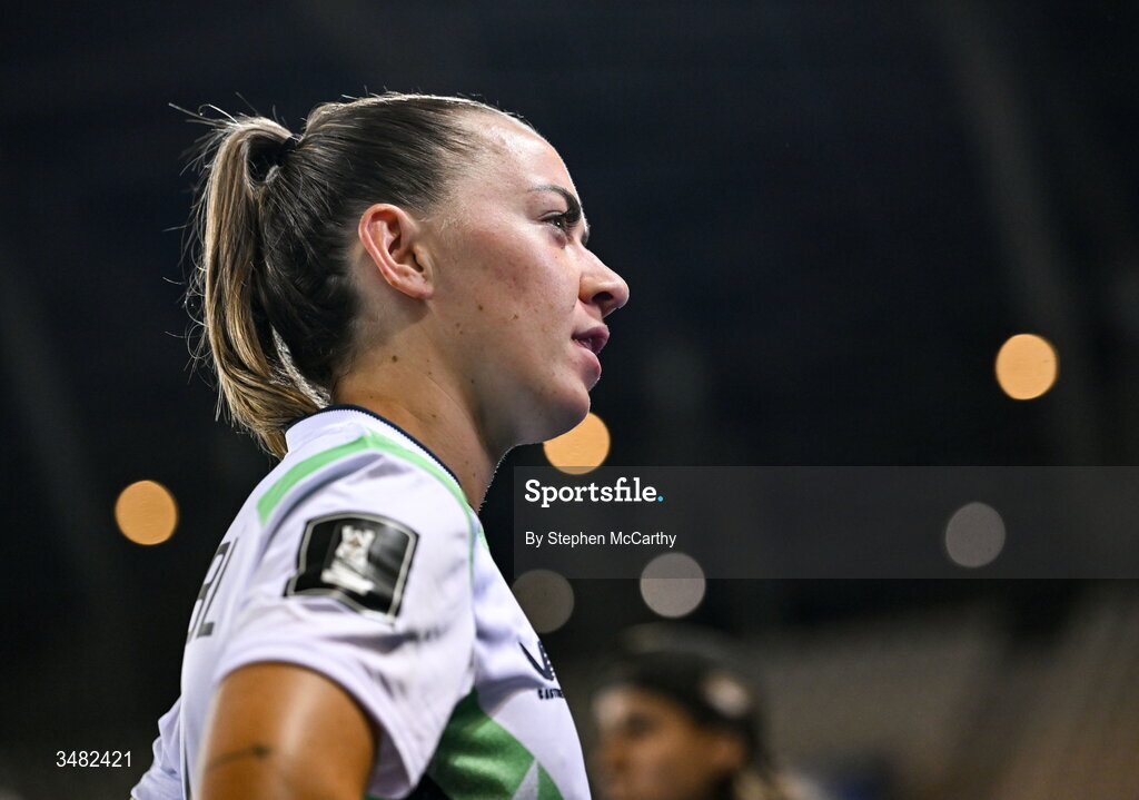 9 June 2026; Katie McCabe of Republic of Ireland reacts after the 2027 FIFA Women’s World Cup Qualifier match between France and Republic of Ireland at Stade des Alpes in Grenoble, France. Photo by Stephen McCarthy/Sportsfile