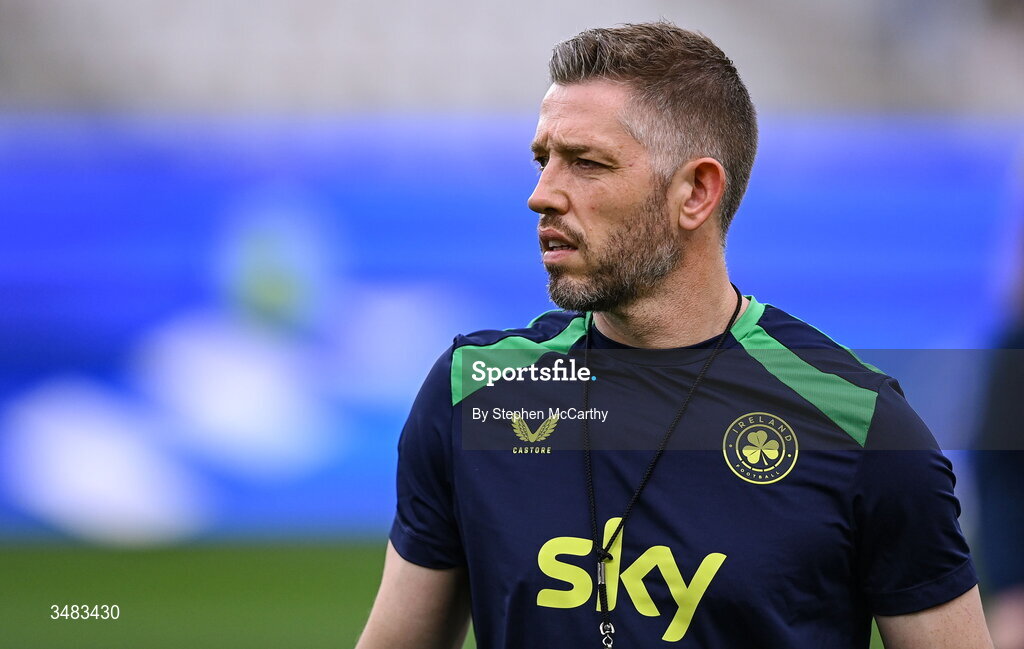 9 June 2026; Republic of Ireland assistant coach Gary Cronin before the 2027 FIFA Women’s World Cup Qualifier match between France and Republic of Ireland at Stade des Alpes in Grenoble, France. Photo by Stephen McCarthy/Sportsfile