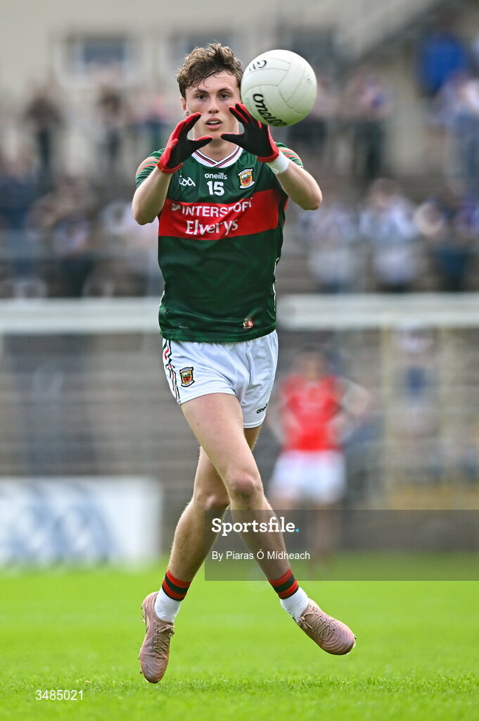 31 May 2026; Kobe McDonald of Mayo during the GAA Football All-Ireland Senior Championship Round 1 match between Monaghan and Mayo at St Tiernach's Park in Clones, Monaghan. Photo by Piaras Ó Mídheach/Sportsfile