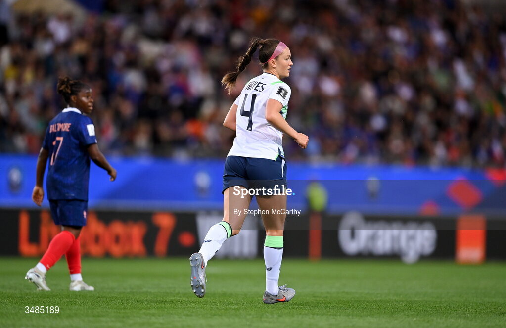 9 June 2026; Caitlin Hayes of Republic of Ireland during the 2027 FIFA Women’s World Cup Qualifier match between France and Republic of Ireland at Stade des Alpes in Grenoble, France. Photo by Stephen McCarthy/Sportsfile