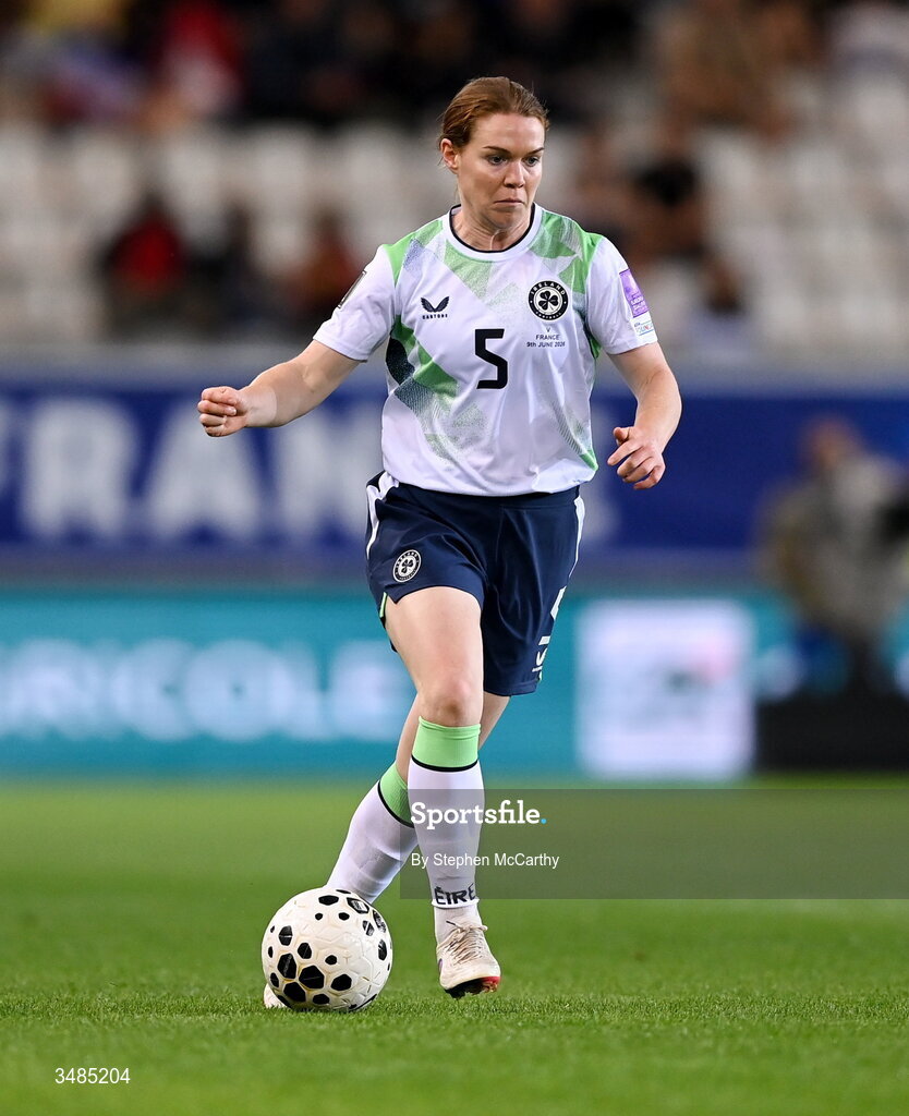 9 June 2026; Aoife Mannion of Republic of Ireland during the 2027 FIFA Women’s World Cup Qualifier match between France and Republic of Ireland at Stade des Alpes in Grenoble, France. Photo by Stephen McCarthy/Sportsfile