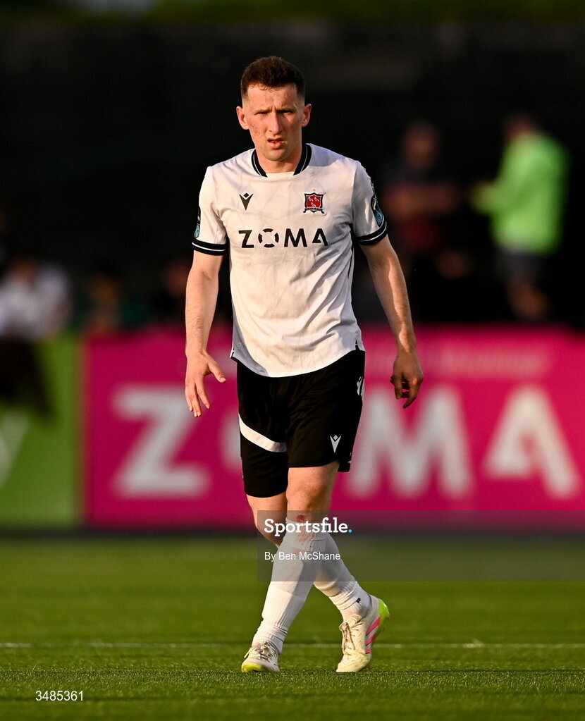 29 May 2026; Bobby Burns of Dundalk during the SSE Airtricity Men’s Premier Division match between Dundalk and Derry City at Oriel Park in Dundalk, Louth. Photo by Ben McShane/Sportsfile