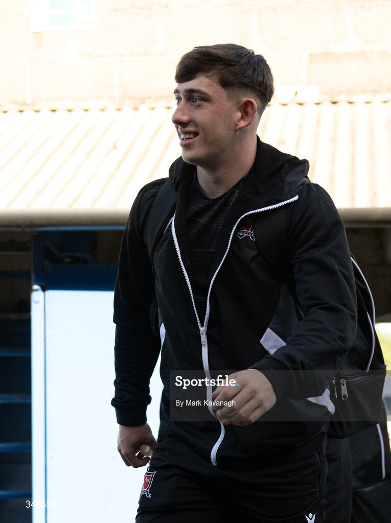 12 June 2026; TJ Molloy of Dundalk arrives before the SSE Airtricity Men’s Premier Division match between Galway United and Dundalk at Turner's Cross Stadium in Cork. Photo by Mark Kavanagh/Sportsfile