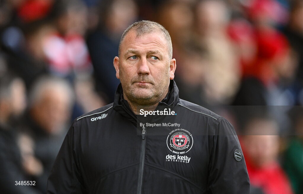 12 June 2026; Bohemians manager Alan Reynolds before the SSE Airtricity Men’s Premier Division match between Derry City and Bohemians at Find Insurance Celtic Park in Derry. Photo by Stephen McCarthy/Sportsfile