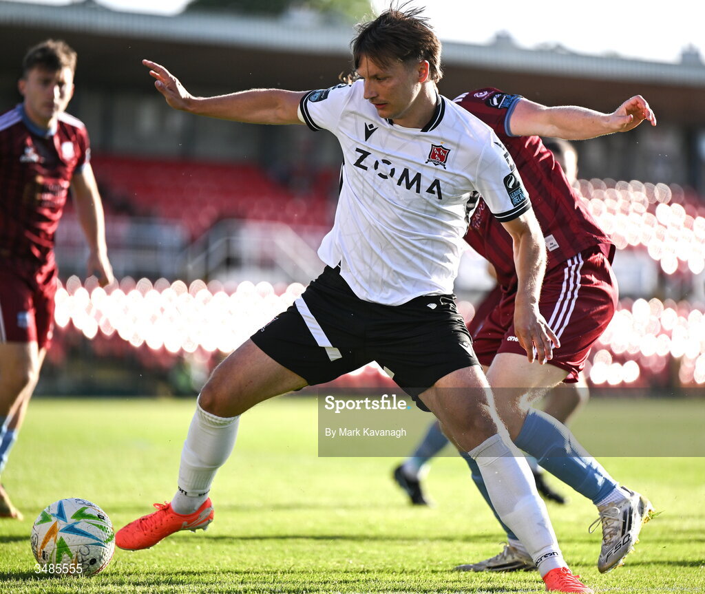 12 June 2026; John Ross Wilson of Dundalk in action during the SSE Airtricity Men’s Premier Division match between Galway United and Dundalk at Turner's Cross Stadium in Cork. Photo by Mark Kavanagh/Sportsfile