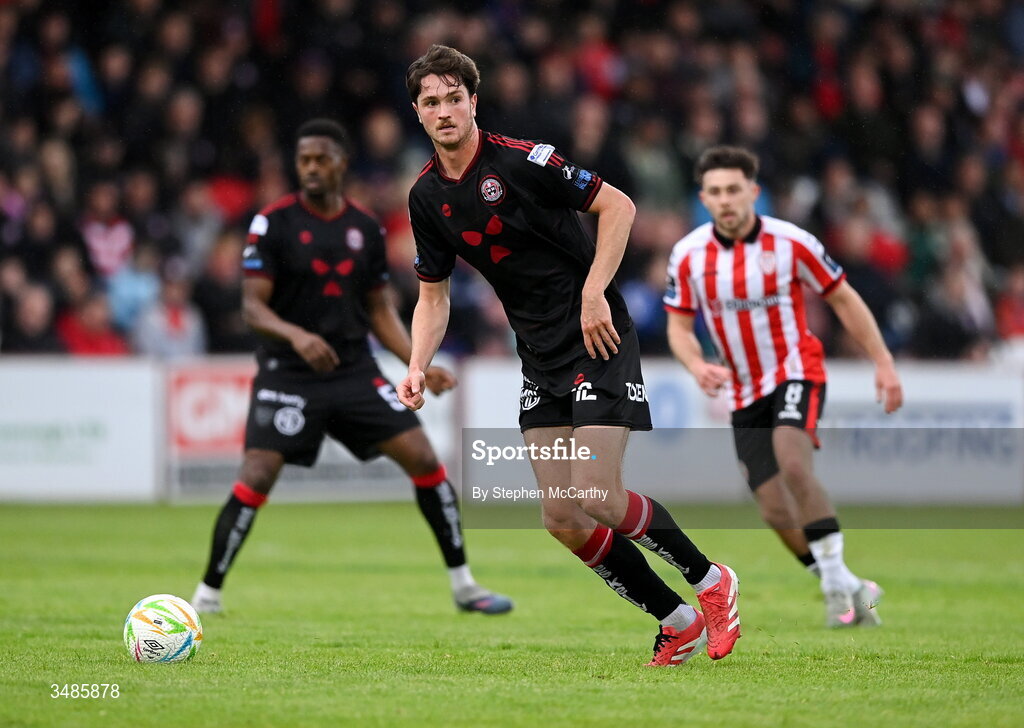 12 June 2026; Patrick Hickey of Bohemians during the SSE Airtricity Men’s Premier Division match between Derry City and Bohemians at Find Insurance Celtic Park in Derry. Photo by Stephen McCarthy/Sportsfile