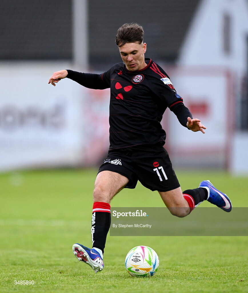 12 June 2026; Dayle Rooney of Bohemians during the SSE Airtricity Men’s Premier Division match between Derry City and Bohemians at Find Insurance Celtic Park in Derry. Photo by Stephen McCarthy/Sportsfile