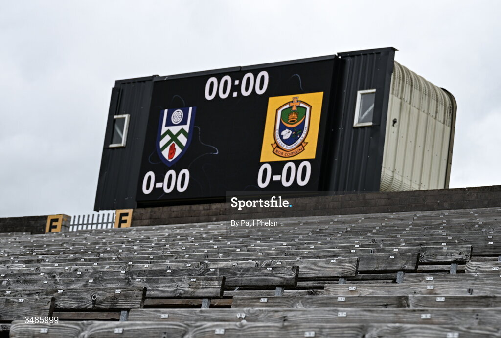 13 June 2026; The scoreboard before the GAA Football All-Ireland Senior Championship Round 2B match between Monaghan and Roscommon at St. Tiernach's Park in Clones, Monaghan. Photo by Paul Phelan/Sportsfile