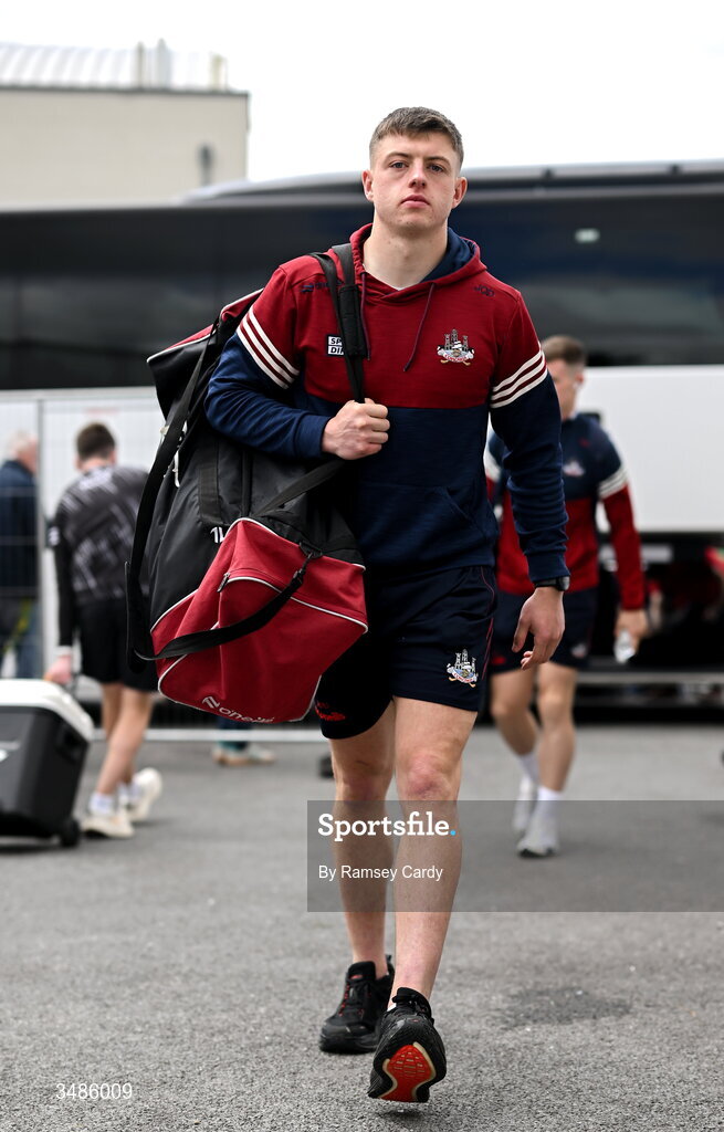 13 June 2026; Jacob O'Driscoll of Cork arrives before the GAA Football All-Ireland Senior Championship Round 2A match between Donegal and Cork at MacCumhaill Park in Ballybofey, Donegal. Photo by Ramsey Cardy/Sportsfile