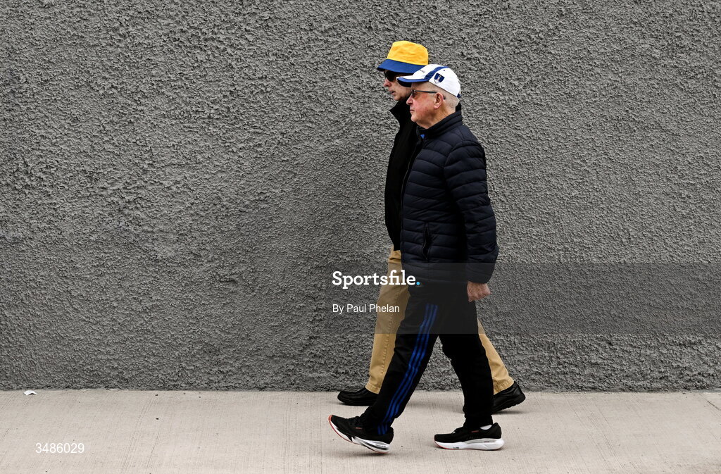 13 June 2026; A Roscommon and a Monaghan supporter before the GAA Football All-Ireland Senior Championship Round 2B match between Monaghan and Roscommon at St. Tiernach's Park in Clones, Monaghan. Photo by Paul Phelan/Sportsfile