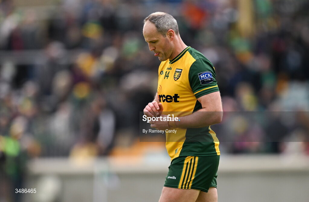 13 June 2026; Michael Murphy of Donegal after his side's defeat in the GAA Football All-Ireland Senior Championship Round 2A match between Donegal and Cork at MacCumhaill Park in Ballybofey, Donegal. Photo by Ramsey Cardy/Sportsfile