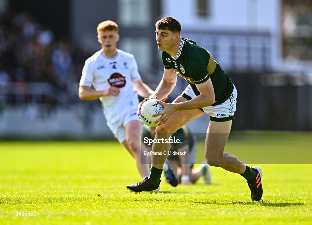 13 June 2026; Diarmuid O'Connor of Kerry gets away from Harry O' Neill of Kildare during the GAA Football All-Ireland Senior Championship Round 2B match between Kildare and Kerry at Cedral St Conleth's Park in Newbridge, Kildare. Photo by Piaras Ó Mídheach/Sportsfile