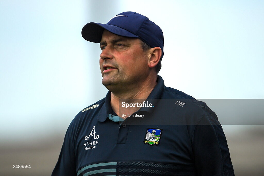13 June 2026; Limerick manager Diarmuid Mullins during the Electric Ireland All-Ireland Minor Hurling Championship semi-final match between Galway and Limerick at Zimmer Biomet Páirc Chíosóg in Ennis, Clare. Photo by Tom Beary/Sportsfile