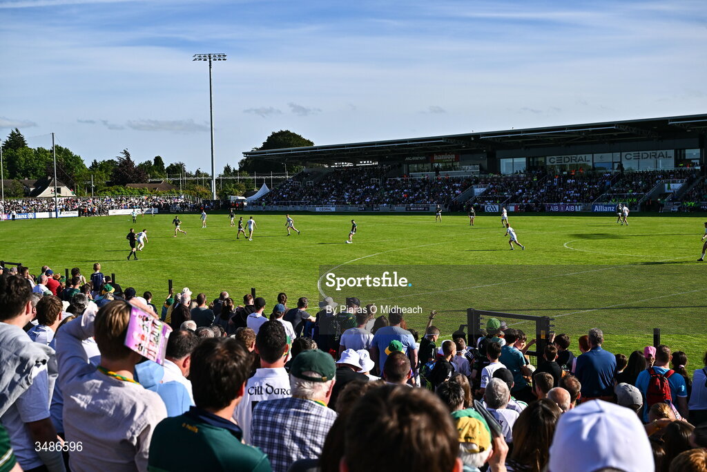 13 June 2026; A general view from a terrace during the GAA Football All-Ireland Senior Championship Round 2B match between Kildare and Kerry at Cedral St Conleth's Park in Newbridge, Kildare. Photo by Piaras Ó Mídheach/Sportsfile