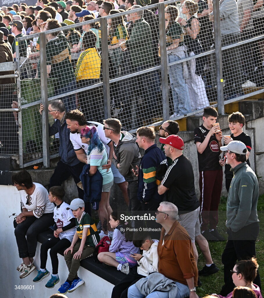 13 June 2026; Spectators during the GAA Football All-Ireland Senior Championship Round 2B match between Kildare and Kerry at Cedral St Conleth's Park in Newbridge, Kildare. Photo by Piaras Ó Mídheach/Sportsfile