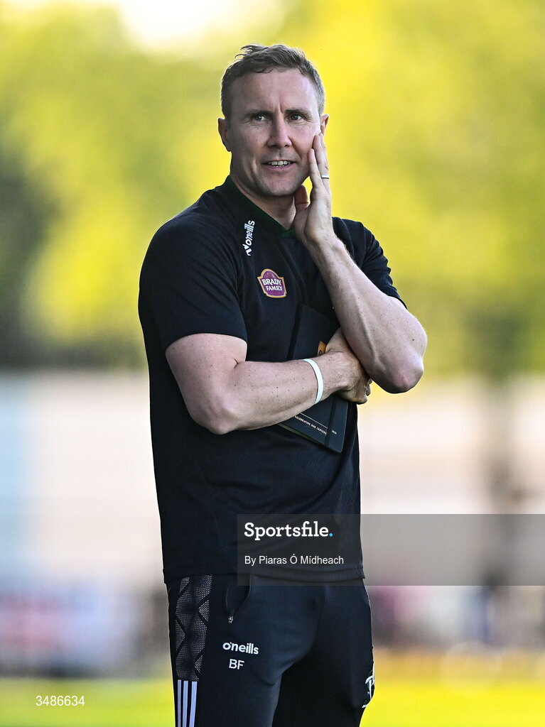 13 June 2026; Kildare manager Brian Flanagan during the GAA Football All-Ireland Senior Championship Round 2B match between Kildare and Kerry at Cedral St Conleth's Park in Newbridge, Kildare. Photo by Piaras Ó Mídheach/Sportsfile