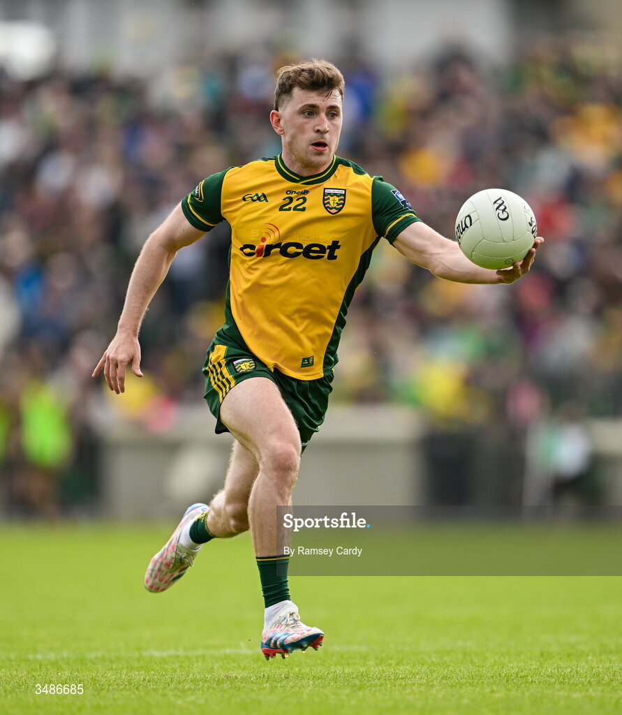 13 June 2026; Shane O'Donnell of Donegal during the GAA Football All-Ireland Senior Championship Round 2A match between Donegal and Cork at MacCumhaill Park in Ballybofey, Donegal. Photo by Ramsey Cardy/Sportsfile