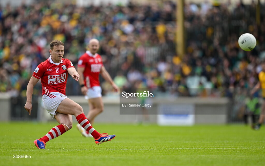 13 June 2026; Steven Sherlock of Cork during the GAA Football All-Ireland Senior Championship Round 2A match between Donegal and Cork at MacCumhaill Park in Ballybofey, Donegal. Photo by Ramsey Cardy/Sportsfile