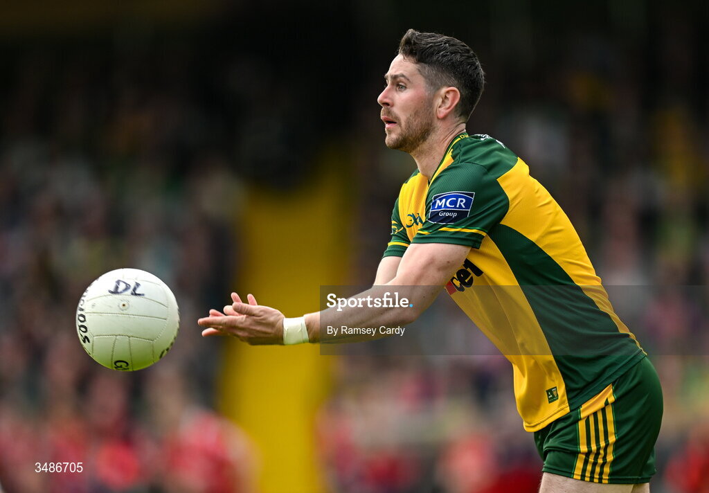 13 June 2026; Ryan McHugh of Donegal during the GAA Football All-Ireland Senior Championship Round 2A match between Donegal and Cork at MacCumhaill Park in Ballybofey, Donegal. Photo by Ramsey Cardy/Sportsfile