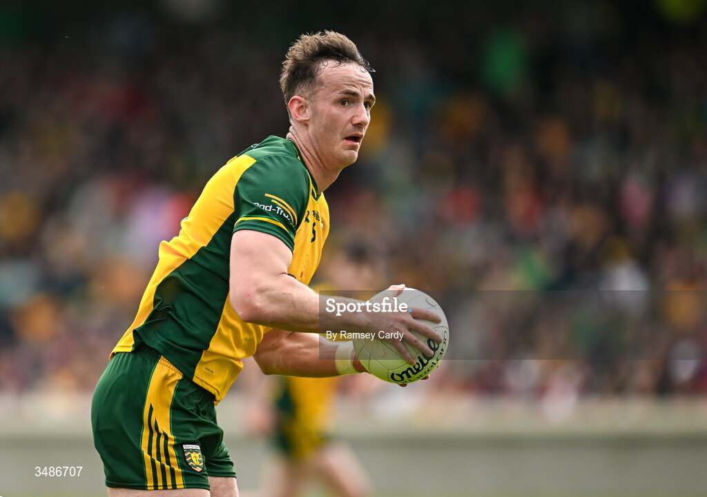 13 June 2026; Jason McGee of Donegal during the GAA Football All-Ireland Senior Championship Round 2A match between Donegal and Cork at MacCumhaill Park in Ballybofey, Donegal. Photo by Ramsey Cardy/Sportsfile