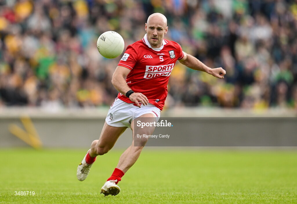 13 June 2026; Brian O'Driscoll of Cork during the GAA Football All-Ireland Senior Championship Round 2A match between Donegal and Cork at MacCumhaill Park in Ballybofey, Donegal. Photo by Ramsey Cardy/Sportsfile