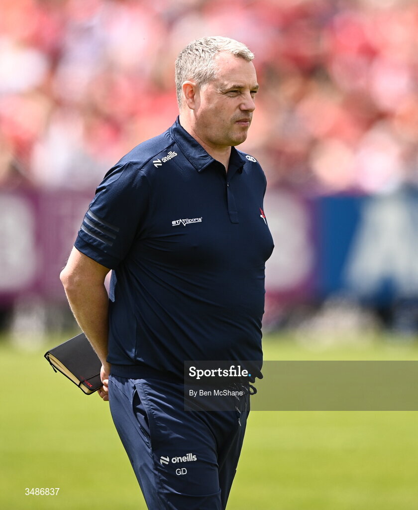 14 June 2026; Louth manager Gavin Devlin before the GAA Football All-Ireland Senior Championship Round 2A match between Louth and Armagh at Páirc Grattan in Inniskeen, Monaghan. Photo by Ben McShane/Sportsfile