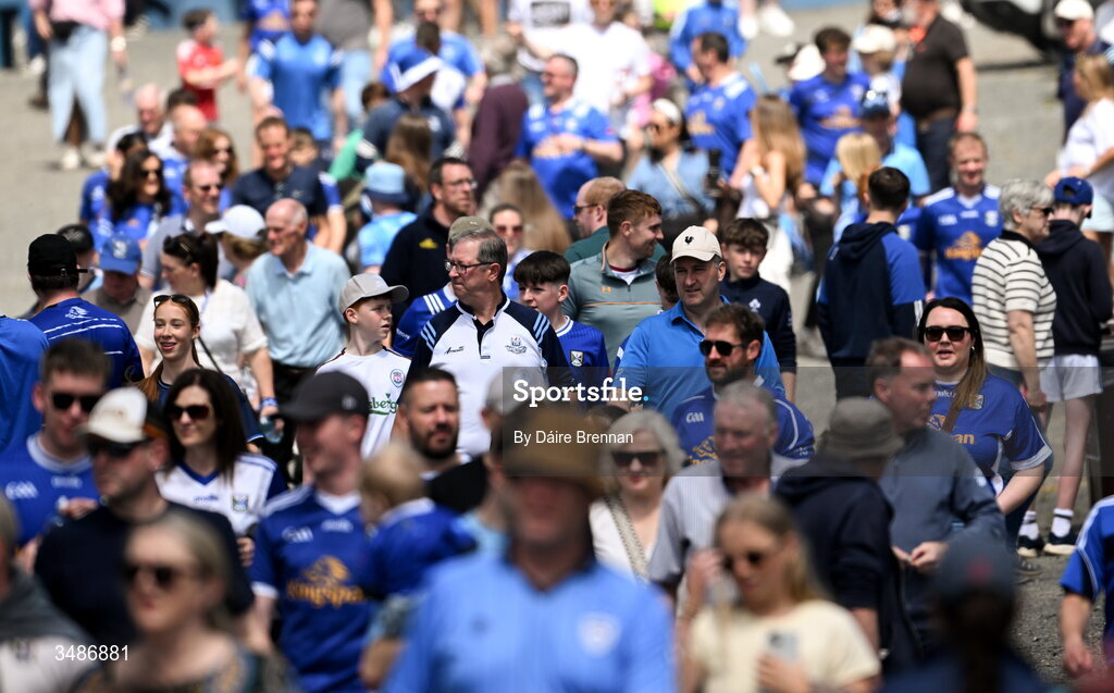 14 June 2026; Supporters from both sides make their way into the ground ahead of the GAA Football All-Ireland Senior Championship Round 2B match between Cavan and Dublin at Kingspan Breffni in Cavan. Photo by Daire Brennan/Sportsfile