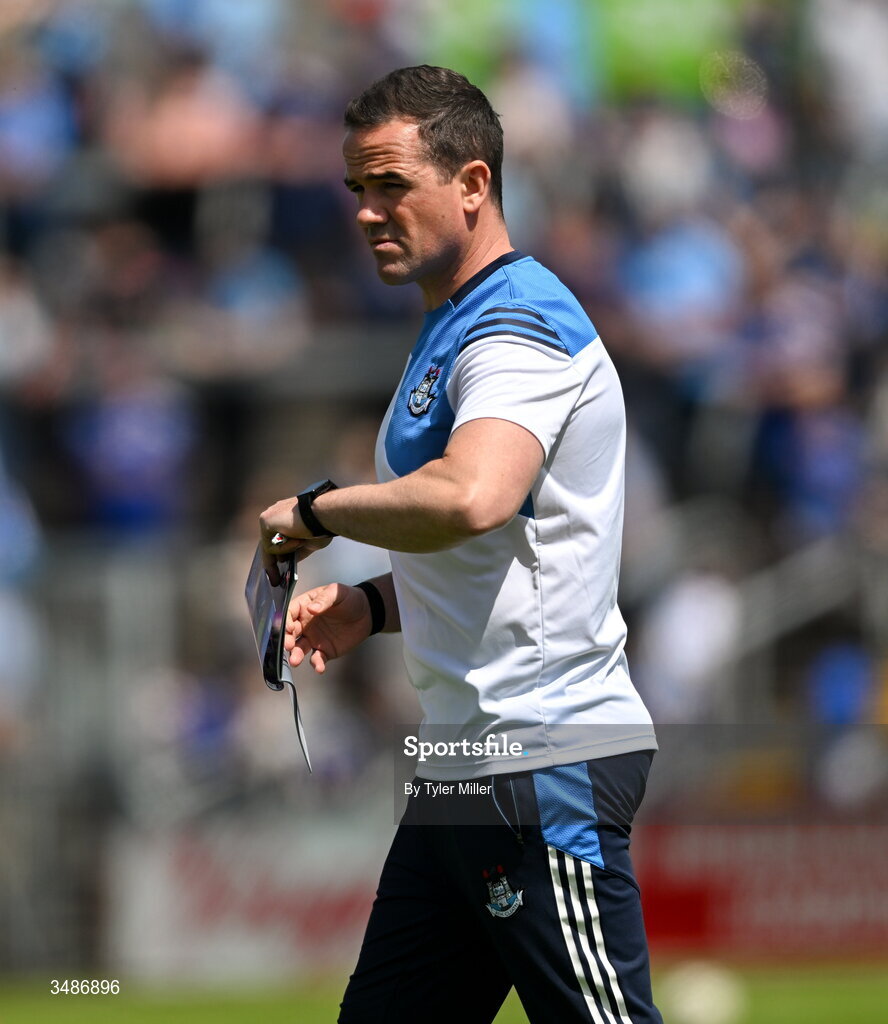 14 June 2026; Dublin manager Ger Brennan before the GAA Football All-Ireland Senior Championship Round 2B match between Cavan and Dublin at Kingspan Breffni in Cavan. Photo by Tyler Miller/Sportsfile