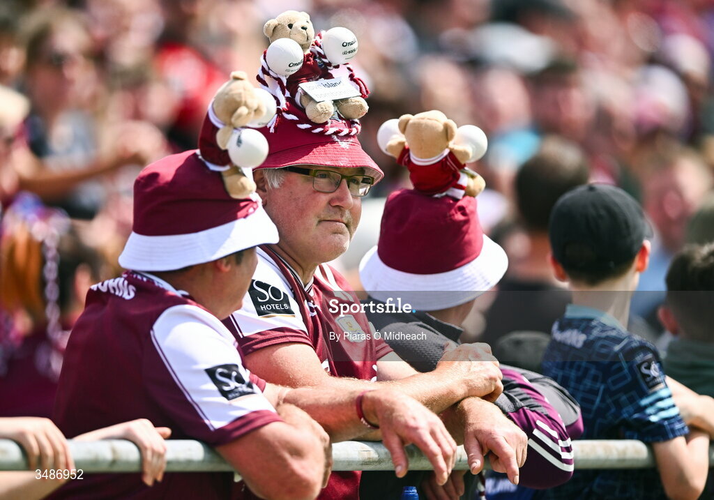 14 June 2026; Galway supporters during the GAA Football All-Ireland Senior Championship Round 2A match between Galway and Westmeath at Pearse Stadium in Salthill, Galway. Photo by Piaras Ó Mídheach/Sportsfile