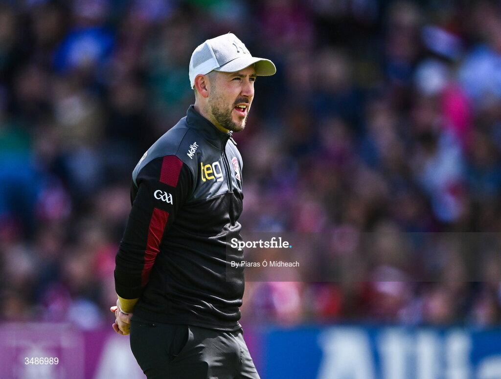 14 June 2026; Westmeath manager Mark McHugh before the GAA Football All-Ireland Senior Championship Round 2A match between Galway and Westmeath at Pearse Stadium in Salthill, Galway. Photo by Piaras Ó Mídheach/Sportsfile
