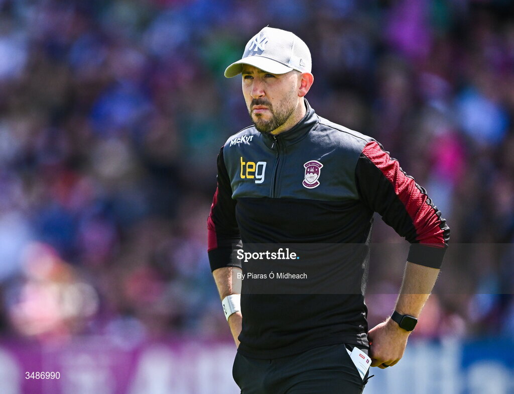 14 June 2026; Westmeath manager Mark McHugh before the GAA Football All-Ireland Senior Championship Round 2A match between Galway and Westmeath at Pearse Stadium in Salthill, Galway. Photo by Piaras Ó Mídheach/Sportsfile