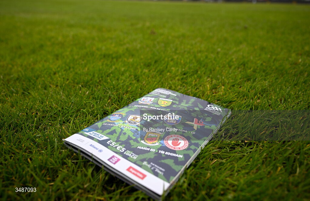14 June 2026; A general view of the match programme before the GAA Football All-Ireland Senior Championship Round 2A match between Tyrone and Mayo at O’Neills Healy Park in Omagh, Tyrone. Photo by Ramsey Cardy/Sportsfile