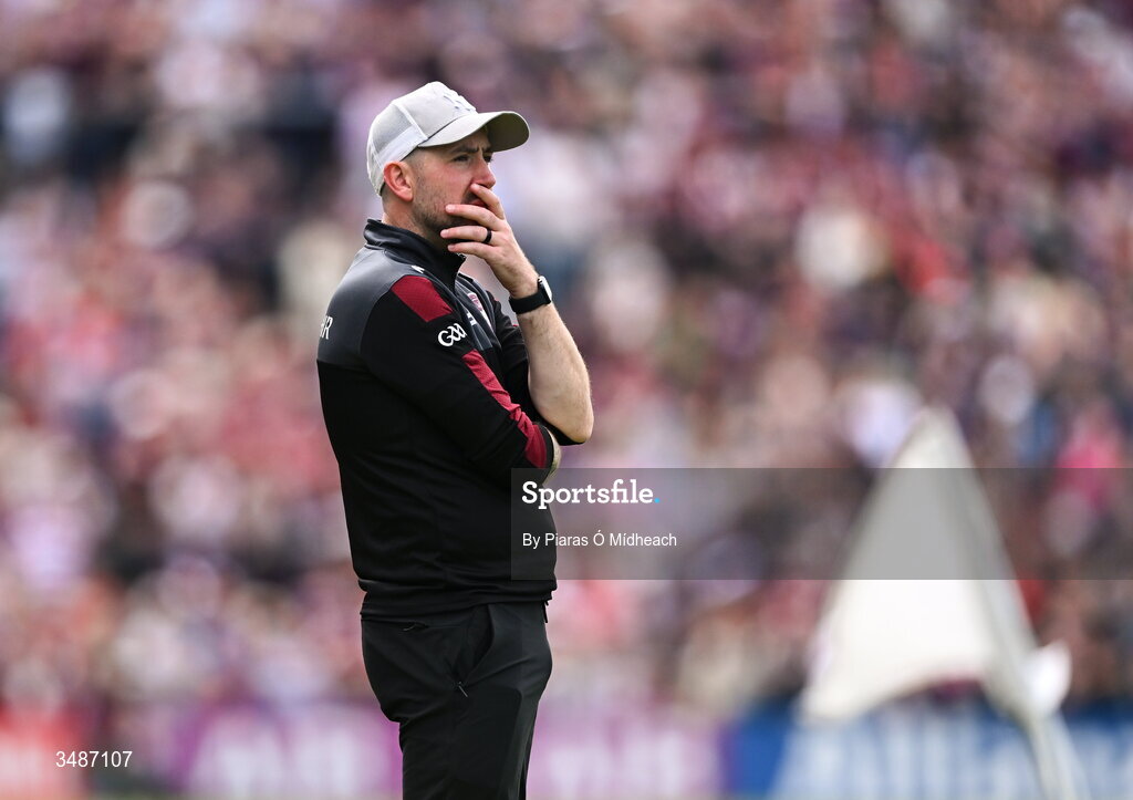 14 June 2026; Westmeath manager Mark McHugh during the GAA Football All-Ireland Senior Championship Round 2A match between Galway and Westmeath at Pearse Stadium in Salthill, Galway. Photo by Piaras Ó Mídheach/Sportsfile