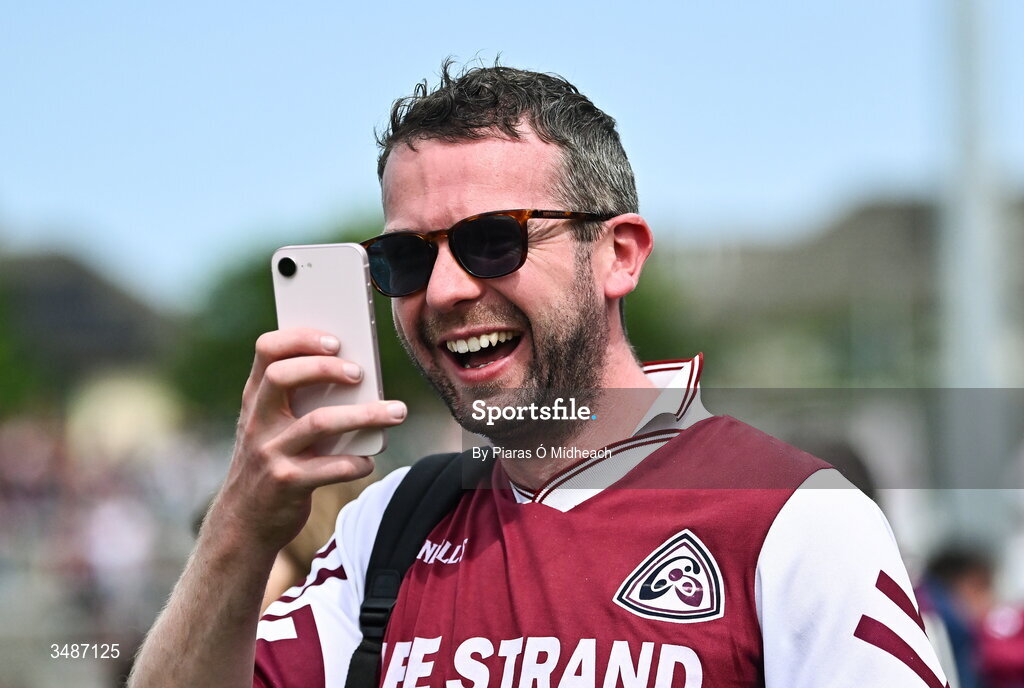 14 June 2026; A Galway supporter after the GAA Football All-Ireland Senior Championship Round 2A match between Galway and Westmeath at Pearse Stadium in Salthill, Galway. Photo by Piaras Ó Mídheach/Sportsfile