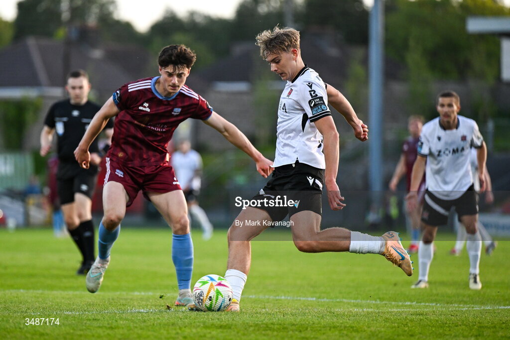 12 June 2026; Ronan Teahan of Dundalk in action during the SSE Airtricity Men’s Premier Division match between Galway United and Dundalk at Turner's Cross Stadium in Cork. Photo by Mark Kavanagh/Sportsfile