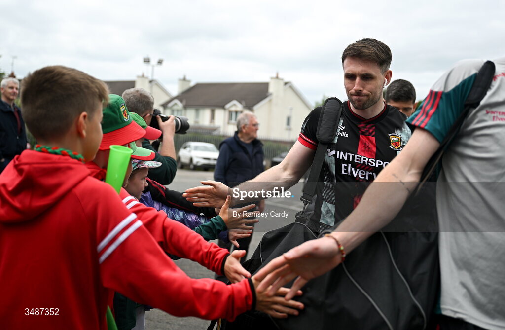 14 June 2026; Paddy Durcan of Mayo before the GAA Football All-Ireland Senior Championship Round 2A match between Tyrone and Mayo at O’Neills Healy Park in Omagh, Tyrone. Photo by Ramsey Cardy/Sportsfile