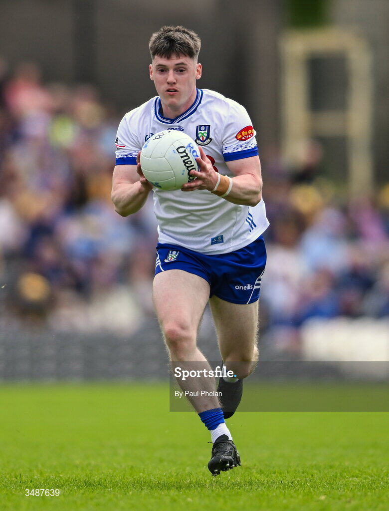 13 June 2026; Stephen O'Hanlon of Monaghan during the GAA Football All-Ireland Senior Championship Round 2B match between Monaghan and Roscommon at St. Tiernach's Park in Clones, Monaghan. Photo by Paul Phelan/Sportsfile