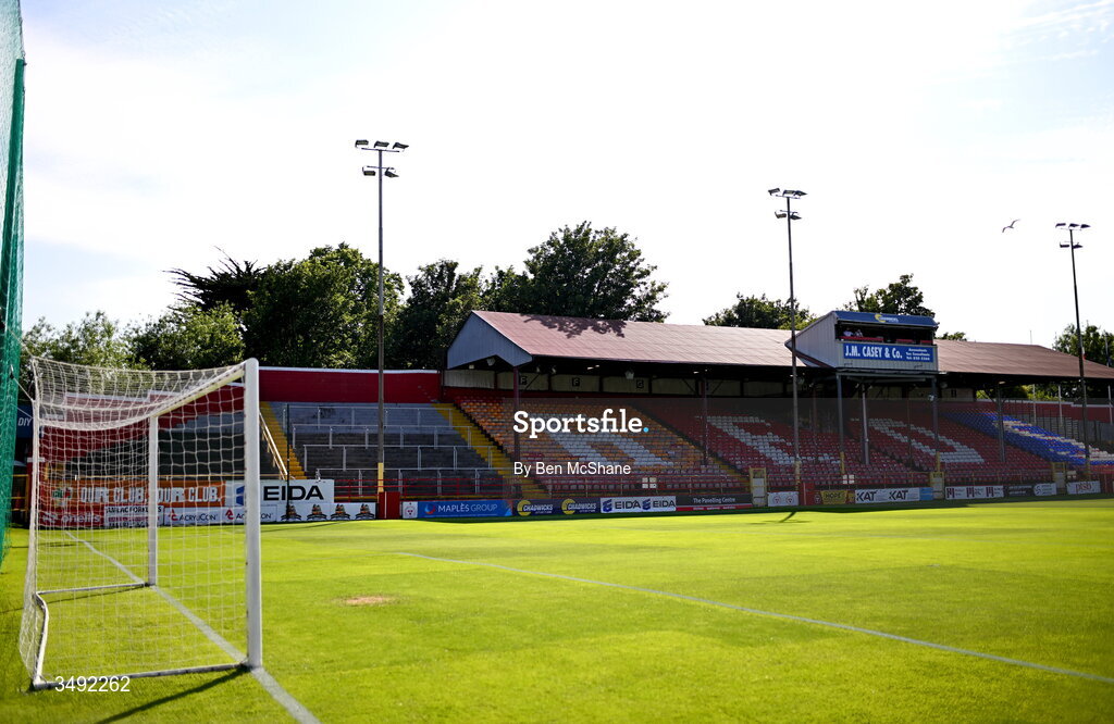22 June 2026; A general view of Tolka Park before the SSE Airtricity Men’s Premier Division match between Shelbourne and Bohemians at Tolka Park in Dublin. Photo by Ben McShane/Sportsfile