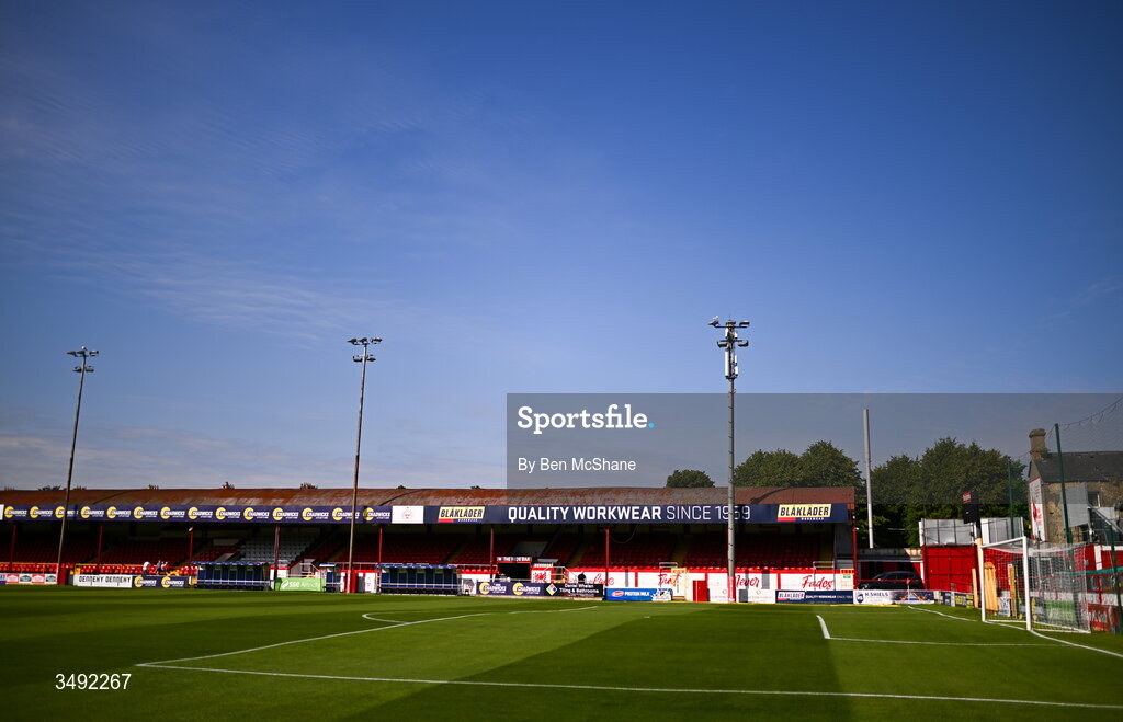 22 June 2026; A general view of Tolka Park before the SSE Airtricity Men’s Premier Division match between Shelbourne and Bohemians at Tolka Park in Dublin. Photo by Ben McShane/Sportsfile