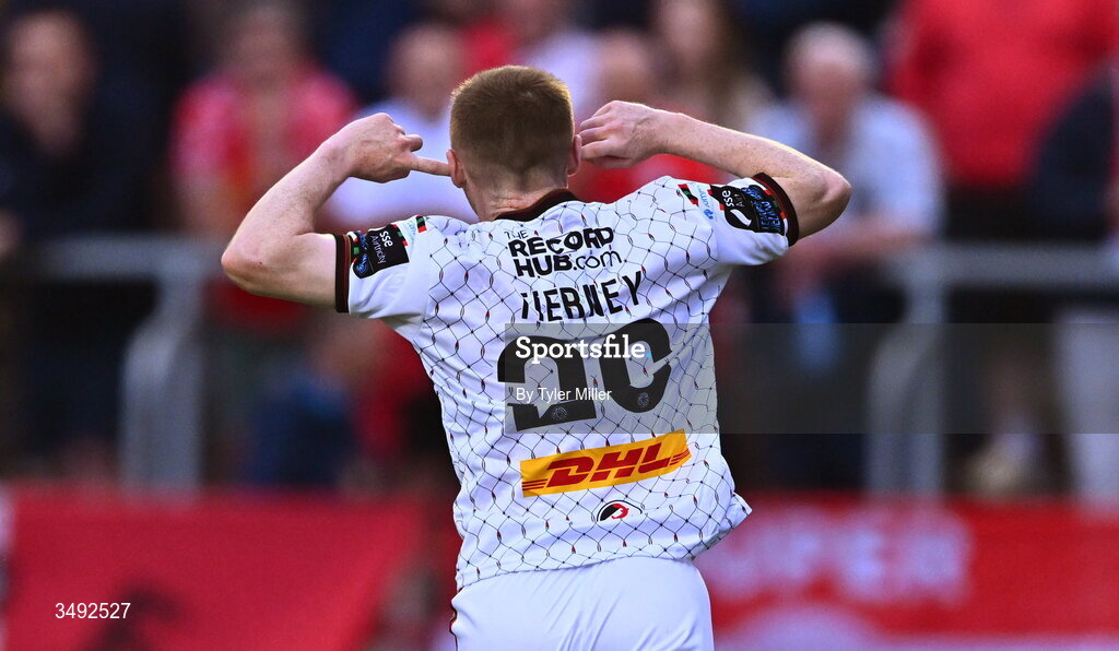 22 June 2026; Ross Tierney of Bohemians celebrates after scoring his side's third goal during the SSE Airtricity Men’s Premier Division match between Shelbourne and Bohemians at Tolka Park in Dublin. Photo by Tyler Miller/Sportsfile