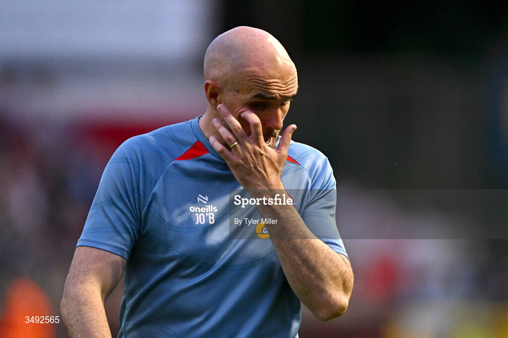 22 June 2026; Shelbourne head coach Joey O'Brien reacts after the SSE Airtricity Men’s Premier Division match between Shelbourne and Bohemians at Tolka Park in Dublin. Photo by Tyler Miller/Sportsfile
