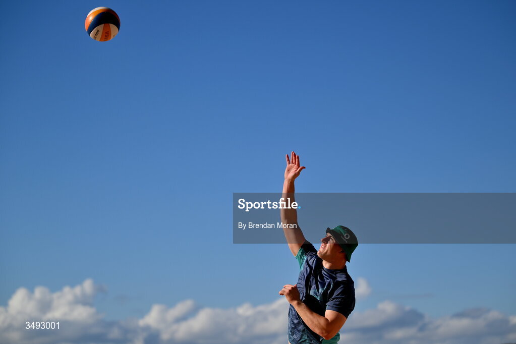 24 June 2026; Ireland rugby squad captain Dan Sheehan as the squad relaxed with a game of beach volleyball on Manly Beach in Sydney, Australia. Photo by Brendan Moran/Sportsfile