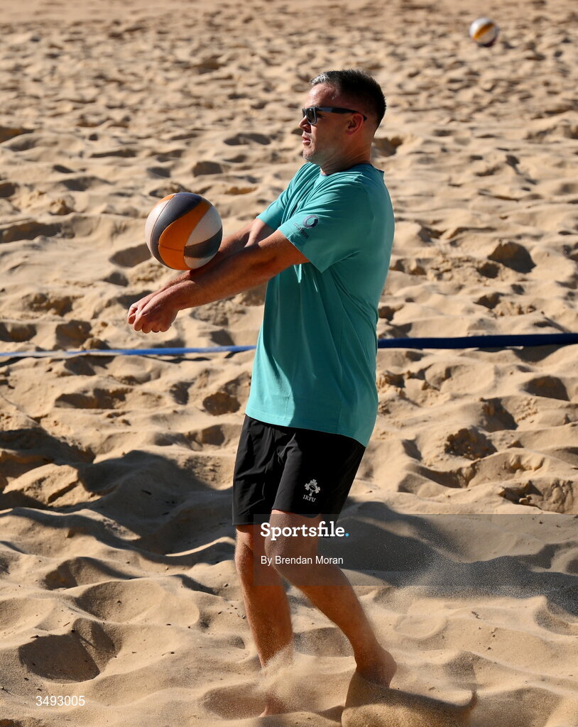 24 June 2026; Assistant coach Jonathan Sexton as the squad relaxed with a game of beach volleyball on Manly Beach in Sydney, Australia. Photo by Brendan Moran/Sportsfile