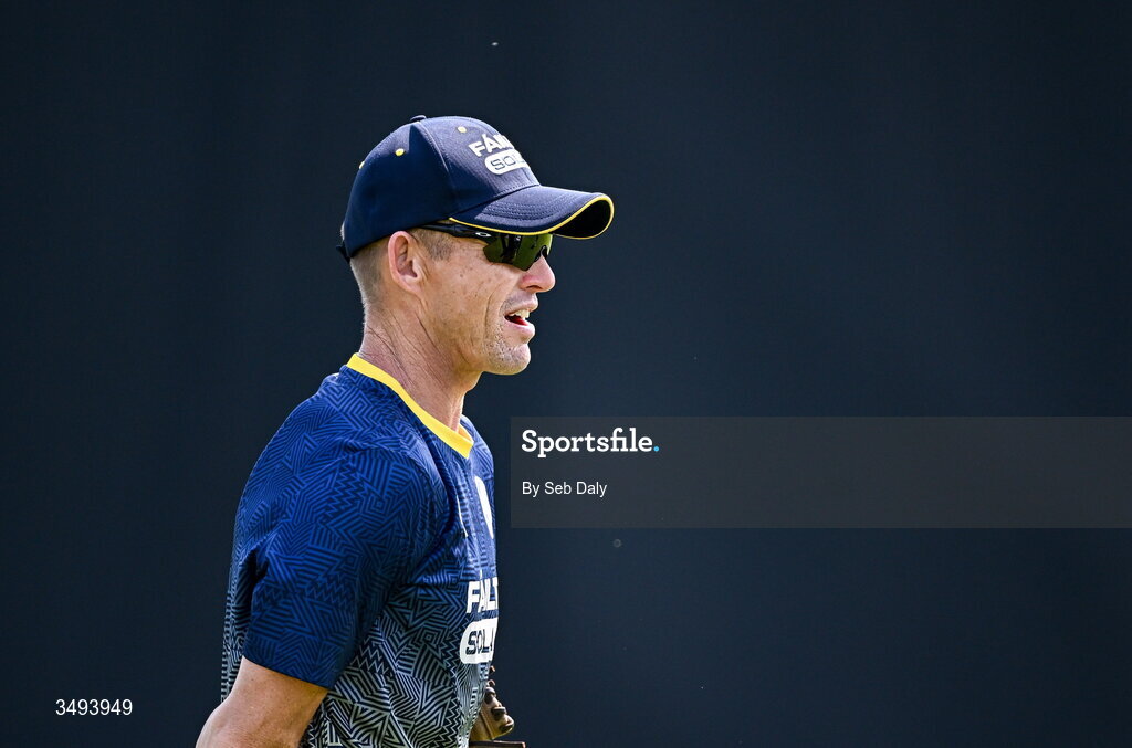 26 June 2026; Ireland head coach Heinrich Malan before match one of the Spinny Cup Men's T20 International series between Ireland and India at Stormont in Belfast. Photo by Seb Daly/Sportsfile